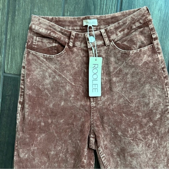 NWT Roolee The Harry Textured Pants in Fire Brick Sz S - Picture 3 of 7